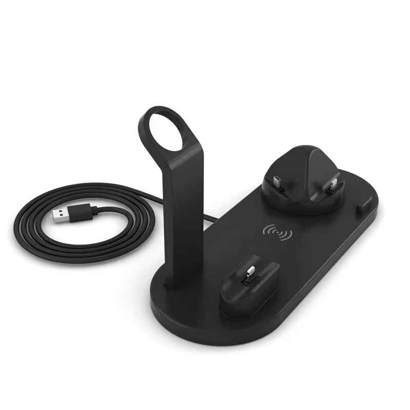 Безжична зарядна станция 4 в 1 за Apple Watch/AirPods/iPhone/Samsung ...