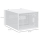 Organizator incaltaminte, Homcom, Plastic, Modular, Gauri de ventilatie, 18 cuburi, 28x36x21 cm, Alb/Transparent