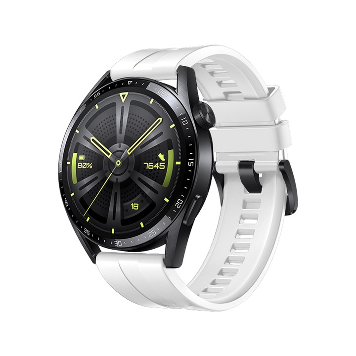 Strap One силиконова гривна за Huawei Watch GT 3 42 mm Бяла