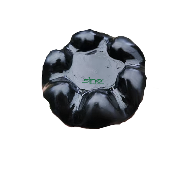 Dispozitiv masaj, rotund, cu 6 proeminente, din piatra vulcanica, decontracturant, anticelulitic, 8 cm