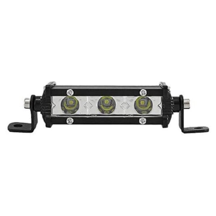 Set 2 Led Bar Proiector Flexzon, 11cm, 9W, 3 LED, 12V / 24V, Spot Beam