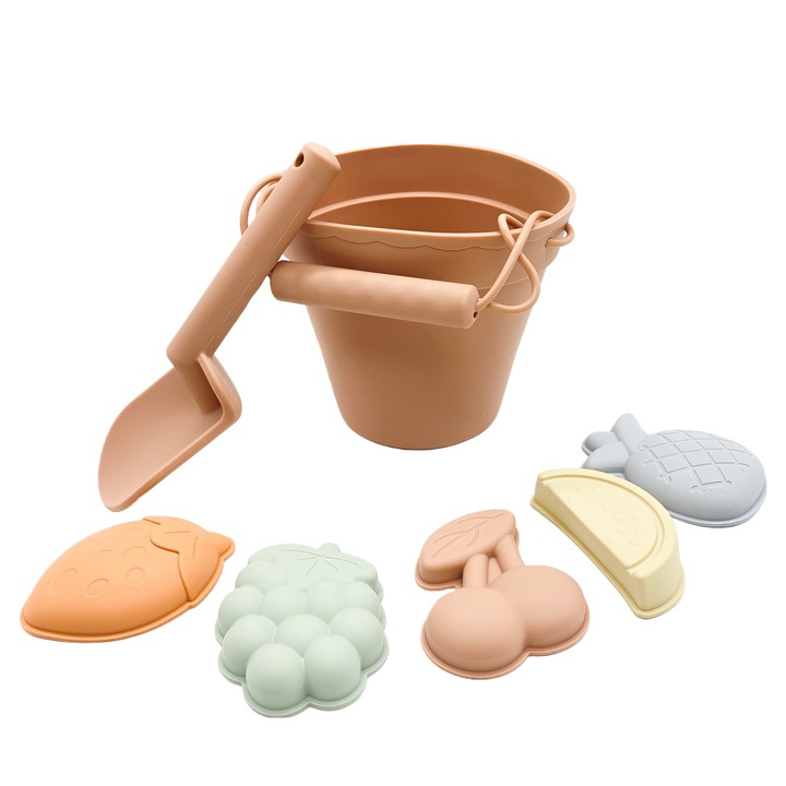 Set jucarii pentru plaja, Zuluff, Soft Pink, 6 piese