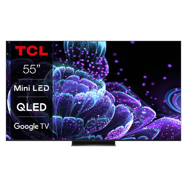 TCL 55C839 Smart Miniled Televízió, 139 cm, 4K, Google TV, 144 Hz, HDMI 2.1