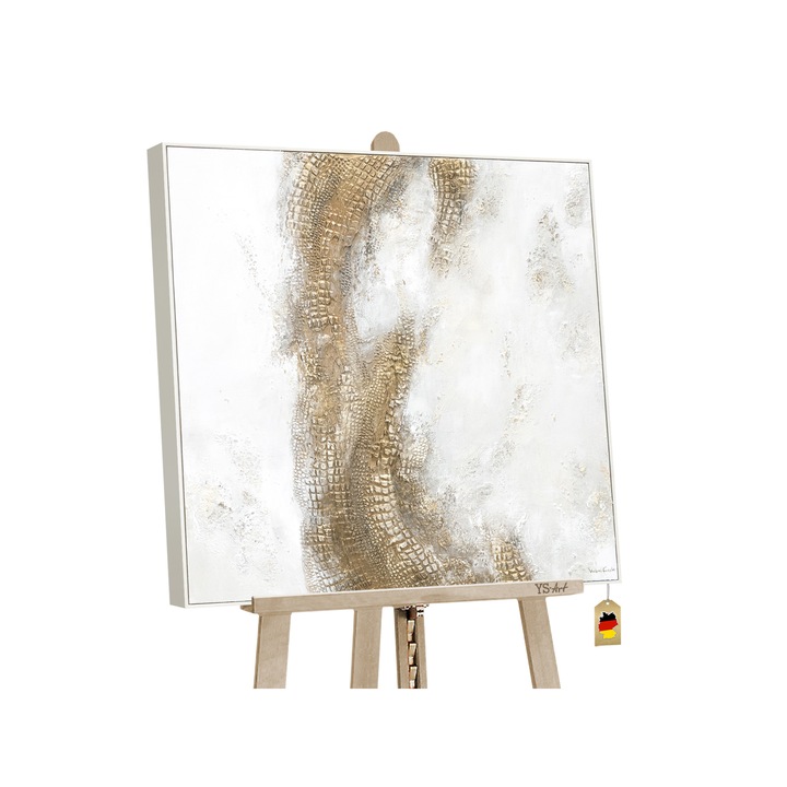 Tablou pictura manual acrilic pe panza, Exclusiv, 100x100 cm