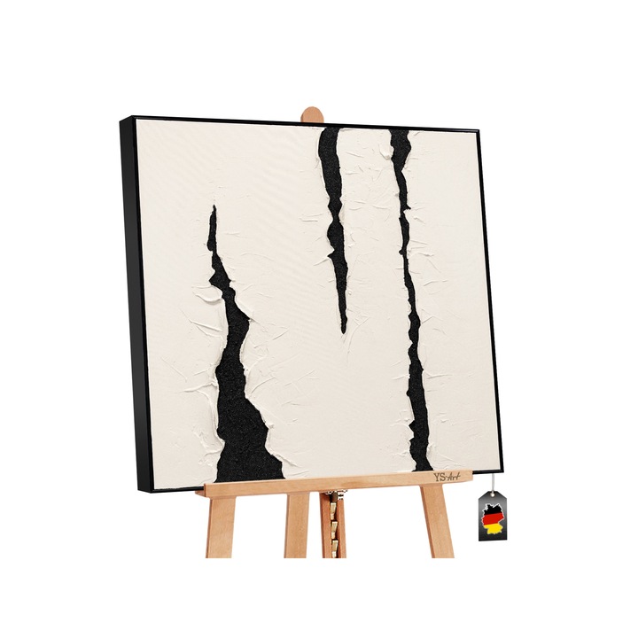 Tablou pictura manual acrilic pe panza, Experienta, 90x90 cm