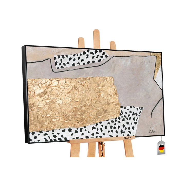 Tablou abstract pictat manual, 101 dalmatieni, 120 x 80 cm