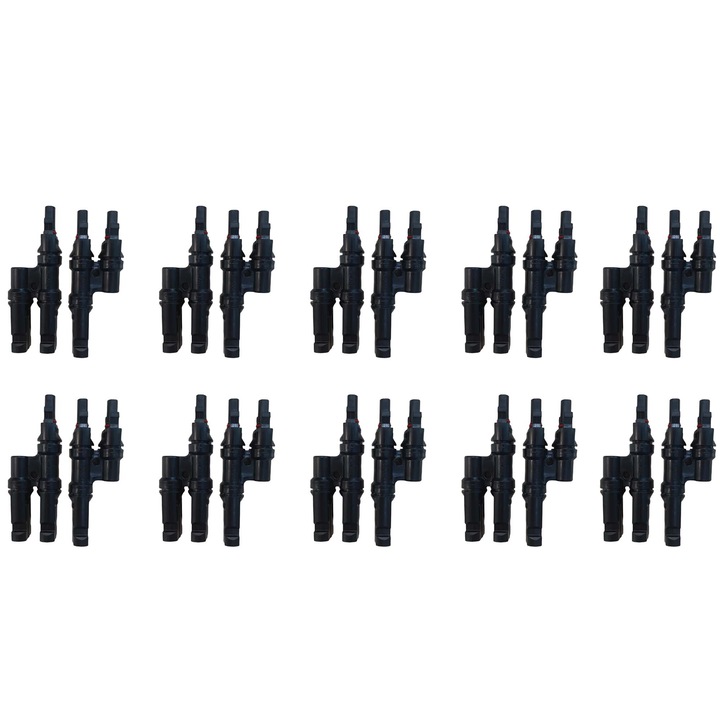 Pachet 10 set conector Y MC4 IP67 pentru cablu solar 4 mmp 1500V