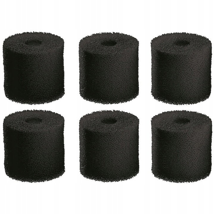 Set 6 bureti carbon prefiltru pentru filtrul extern Oase BioMaster, negru