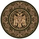 Covor Lotos, Model Bisericesc, 15032, Verde, Rotund, 100x100 cm, 1800 gr/mp