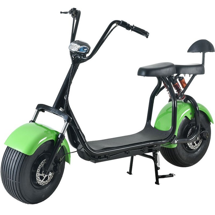 Scuter electric CityCoco Harley RDB TX-05-1, 1500W, 25km/h, fara permis de conducere, Verde