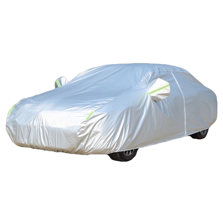 Външен капак за автомобил, WALALLA, Универсален, UV/Дъжд/Прах/Сняг защита, Седан, L, 4.6x1.7x1.45 m, Сребрист