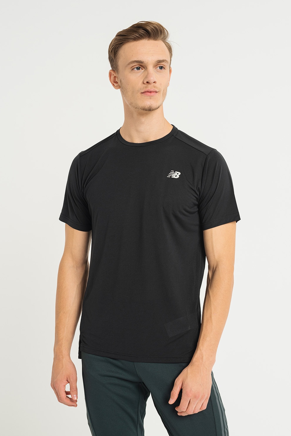 Decent bracket Peer New Balance, Tricou cu imprimeu logo discret, pentru alergare Accelerate -  eMAG.ro