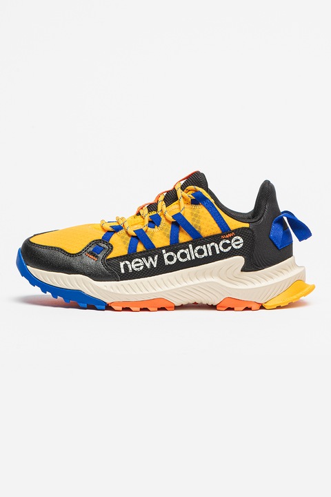 New Balance, Pantofi cu detalii logo pentru alergare Shando, Albastru royal/Galben sofran/Negru