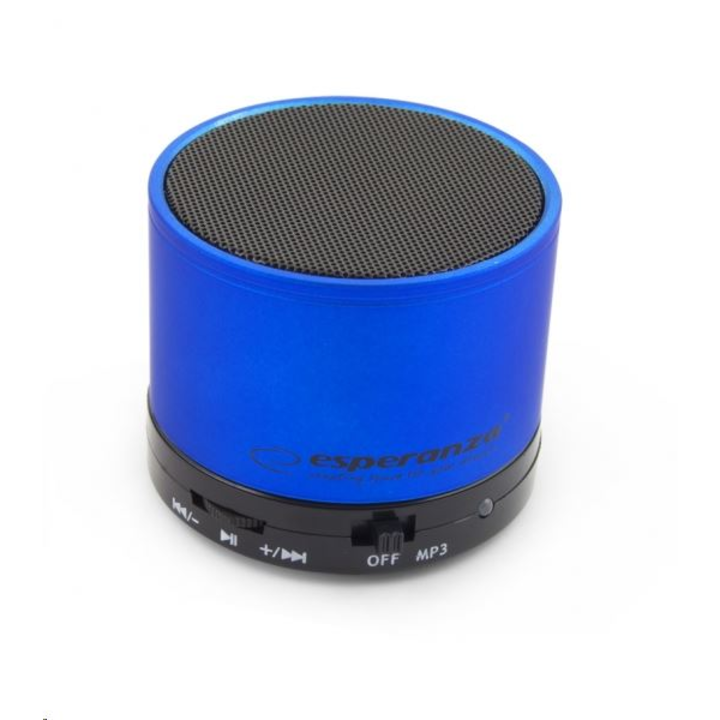 Boxa portabila cu Bluetooth si Radio FM, USB si microSD, Ritmo Albastru azur
