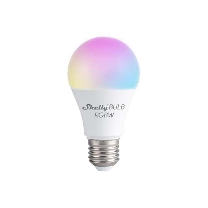 Shelly Duo RGBW (E27) WiFi крушка бяла + цвят с интелигентно регулиране