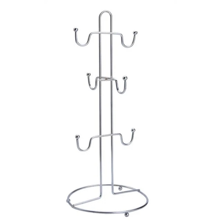 Suport Organizator, Metalic Pentru Cani, Sferique, Cromat, 34x14cm