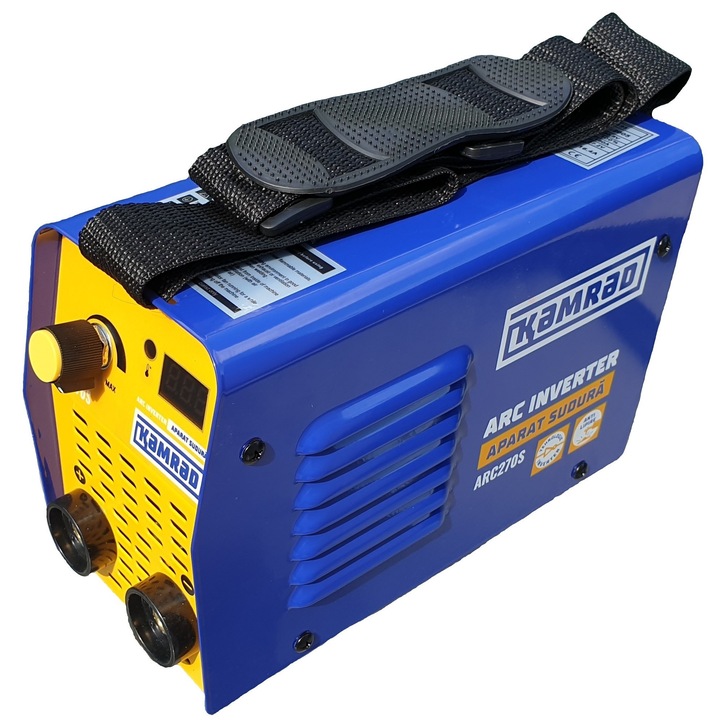 Set Aparat de sudura, Aparat de sudura KaMRaD® ARC270S, MMA 270A, afisaj electronic LCD, Invertor tehnologie inalta, Masca Automata Almaz AZ-ES3001-G01 Palmari Sudura, electrozi