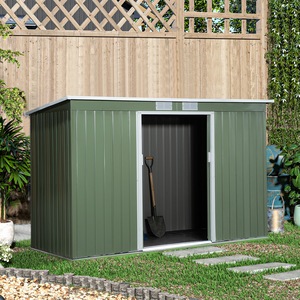 Magazie unelte, Outsunny, Otel/PP, 280 x 130 x 172 cm, Verde deschis