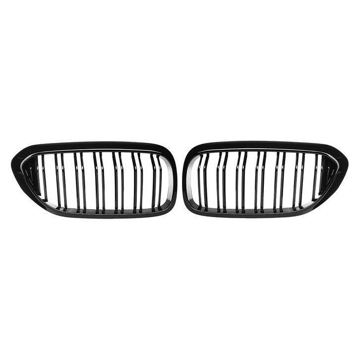 Set Grile Nari Duble M Compatibile BMW Seria 5 G30 G31 G38, Negru Lucios