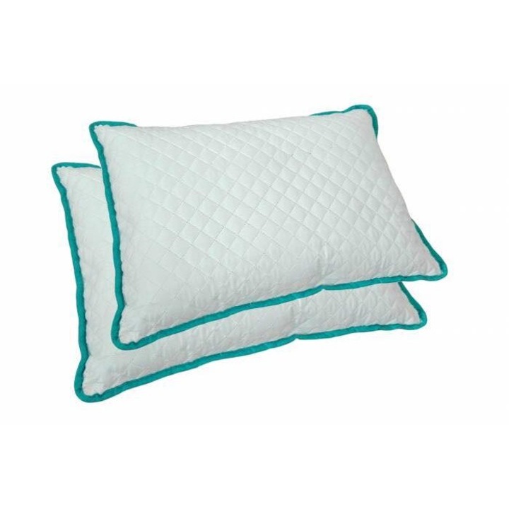 Set 2 perne matlasate Antialergice Eco, microfibra, 50x70 cm