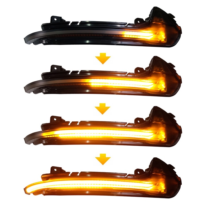 LED tükör jelzőlámpa készlet, Dinamikus, Kompatibilis Audi A6 C7, S6 C7