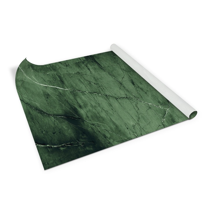 Folie de mobila autoadeziva, Decormat, malachit, Verde, 100 x 50 cm, 010130570010000053862
