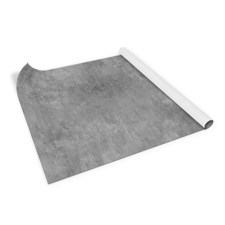Folie de mobila autoadeziva, Decormat, beton de ciment, Gri, 100 x 50 cm, 010130570010000053888