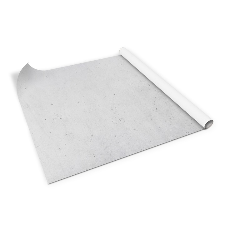 Folie de mobila autoadeziva, Decormat, Beton usor, Gri, 100 x 50 cm, 010130570010000053875