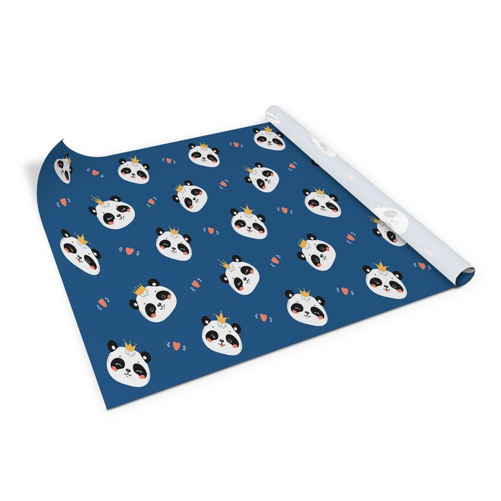 Folie de mobila autoadeziva, Decormat, panda, Albastru, 100 x 50 cm, 010130570010000054091