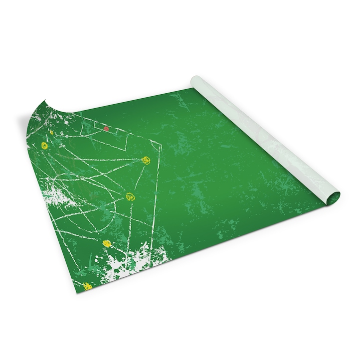 Folie de mobila autoadeziva, Decormat, Teren de fotbal, Verde, 100 x 50 cm, 010130570010000054127