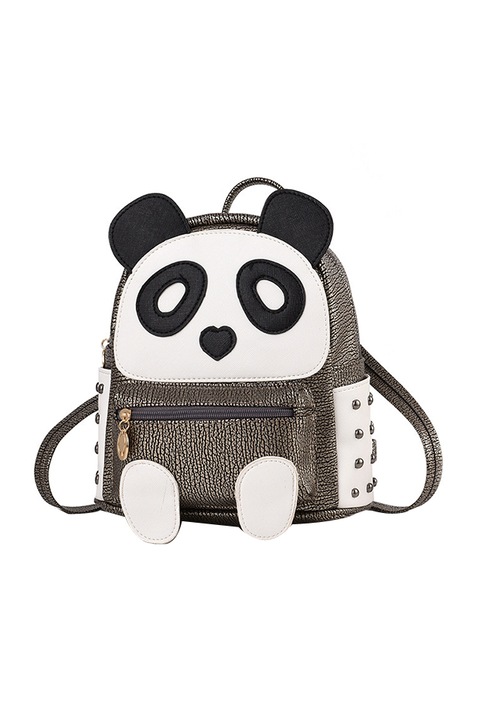 Rucsac pentru femei, Model urs panda, Poliuretan, 22x12x23 cm, Multicolor