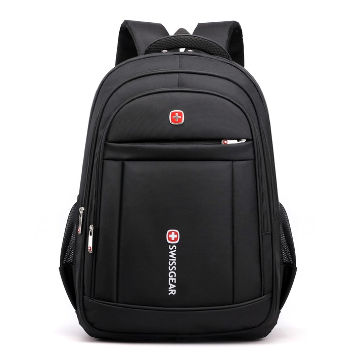 Swissgear hátizsák laptophoz, utazáshoz, diákoknak, számítógéphez, lopásgátló, vízálló, fekete