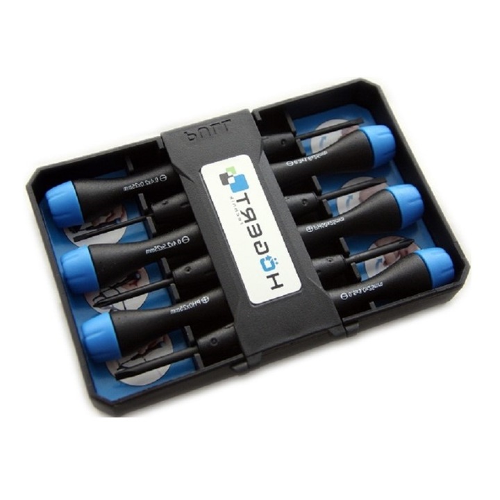 6 db precíziós csavarhúzó 1000 V-os Hogert, kereszt és lapos készlet kiváló minőségű CR-V acélból és ergonomikus fogantyúból