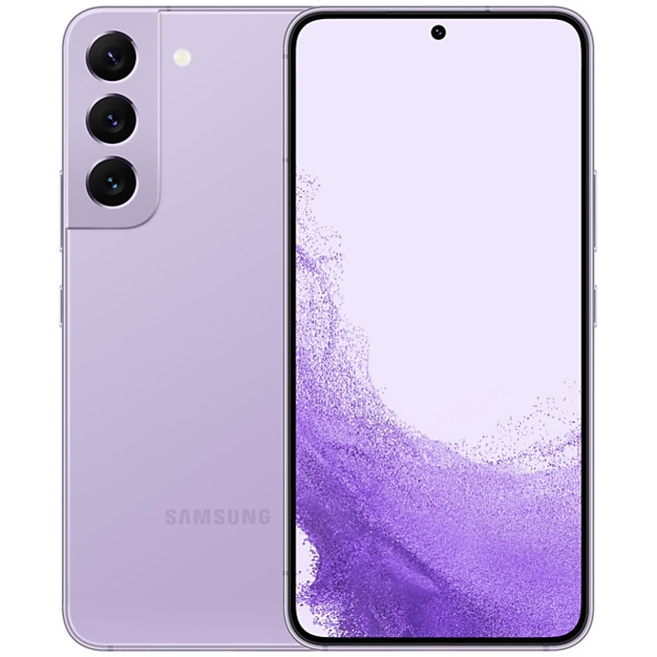 Смартфон Samsung Galaxy S22, 128GB, 8GB RAM, 5G, Bora Purple