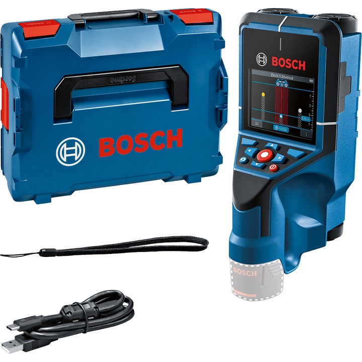 Detector digital pentru pereti, Bosch D-tect 200 C, 1 ac., 2.0 Ah