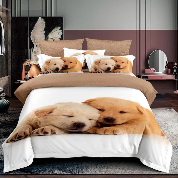 Finet 3D ágyneműgarnitúra 1 személyes, 3 részes, 160x220 cm, Ralex Pucioasa, F1P32