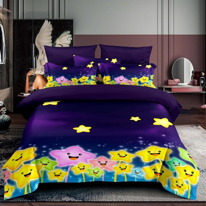 Finet 3D ágyneműgarnitúra 1 személyes, 3 részes, 160x220 cm, Ralex Pucioasa, F1P34