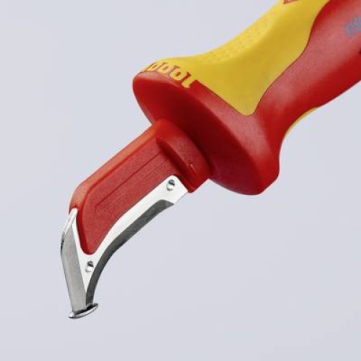 Cutter de decapare cu sabot de glisare, testat VDE 1000 V, 180 mm, KNIPEX 98 55