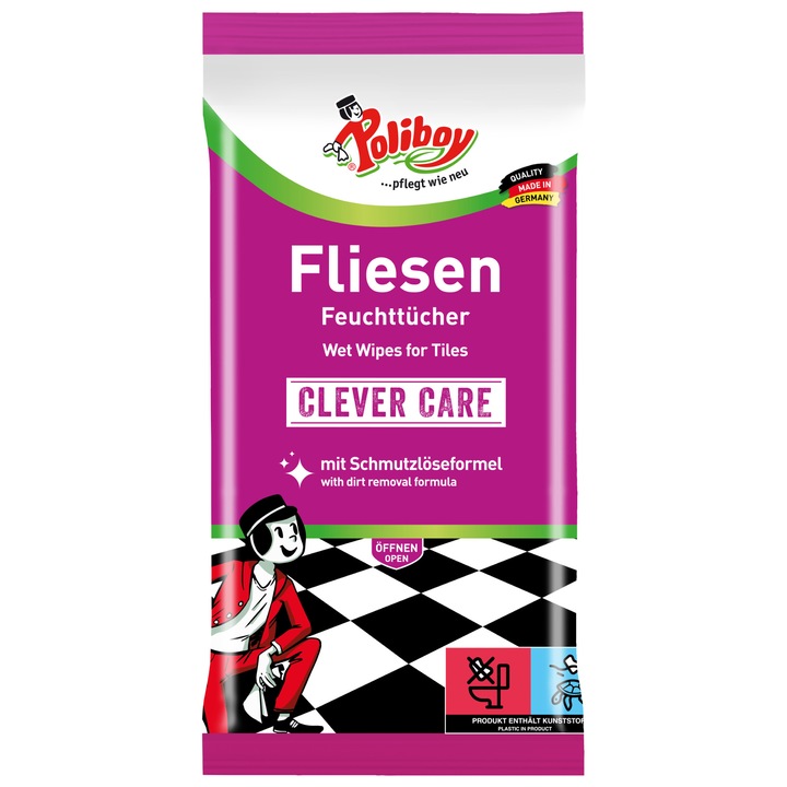 Servetele umede pentru gresie și faianța Poliboy 15 buc