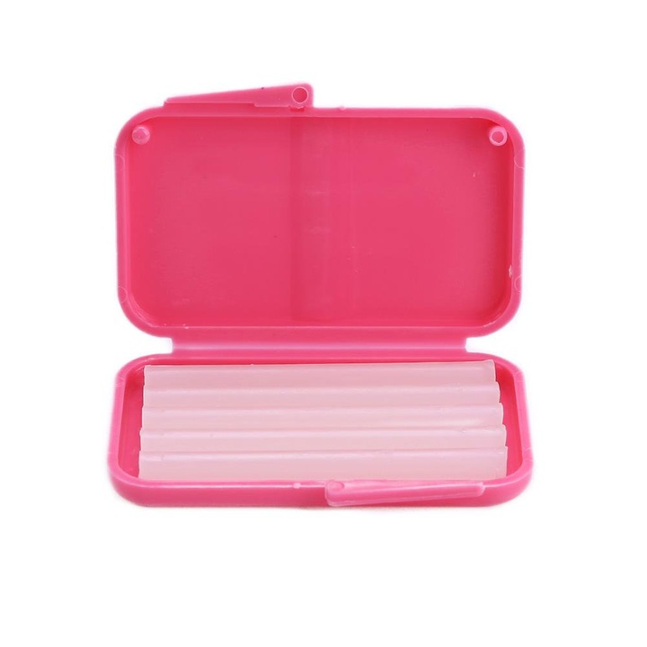 Set 5x Batoane Ceara Ortodontica, Zamo, pentru Aparat Dentar, Transparenta, Non-Toxica, 15gr, Aroma Trandafir