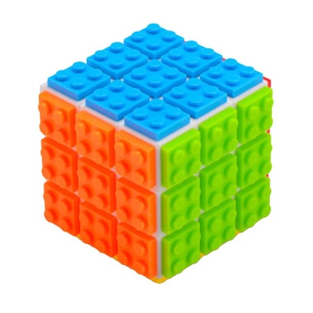 Cub Rubik DIY 3x3x3 cu piese lego, multicolor