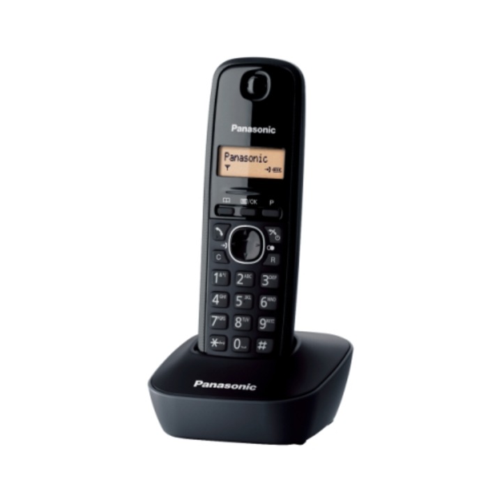 Telefon fix fara fir Panasonic DECT KX-TG1611FXH, Caller ID, Black