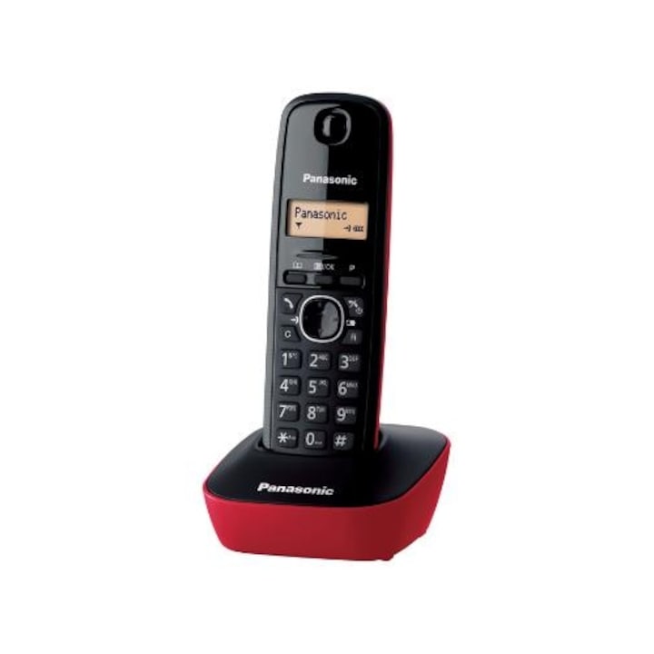 Vezeték nélküli telefon Panasonic DECT KX-TG1611FXR, hívóazonosító, piros