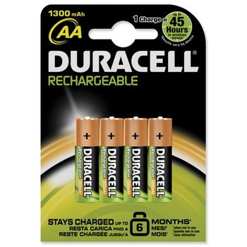Acumulatori Duracell AAK4, R6, 1300mAh, 4 buc Acumulatori Duracell AAK4, R6, 1300mAh, 4 buc