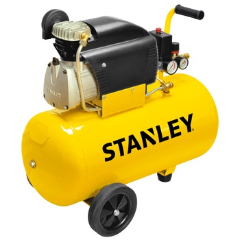 Compresor aer profesional Stanley D211, 2 CP, 50 l capacitate rezervor, 8 bar presiune lucru, 222 l/min debit aer Compresor aer profesional Stanley D211, 2 CP, 50 l capacitate rezervor, 8 bar presiune lucru, 222 l/min debit aer