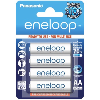 Acumulatori Eneloop AA, R6, 1900mAh, 4 buc Acumulatori Eneloop AA, R6, 1900mAh, 4 buc