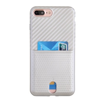 Husa spate Nuoku Pocket pentru iPhone 7, argintiu Husa spate Nuoku Pocket pentru iPhone 7, argintiu