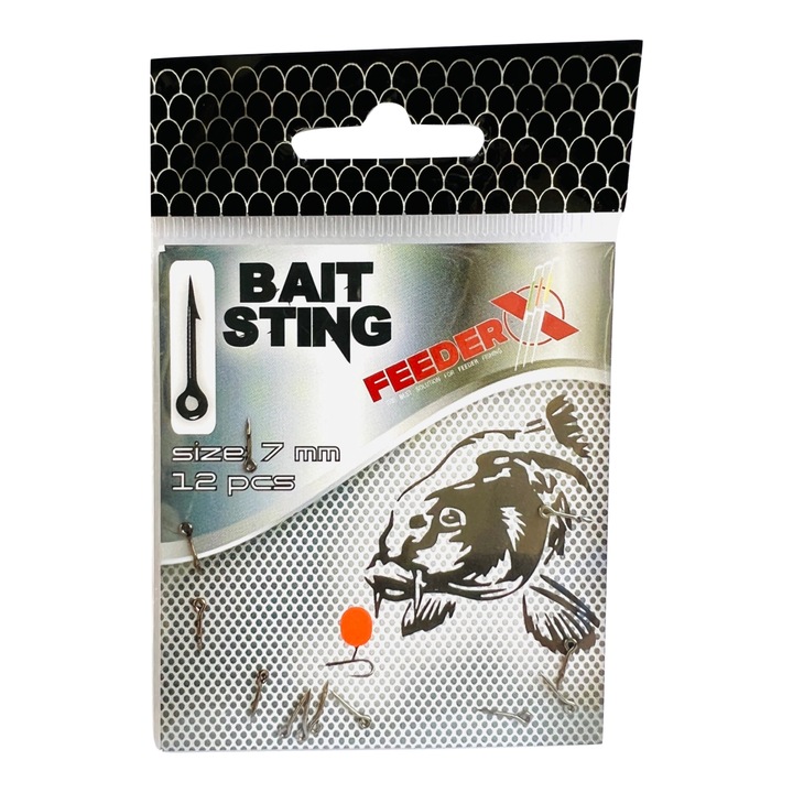 Bait Sting FeederX Black Nickel 7mm, 12buc/plic