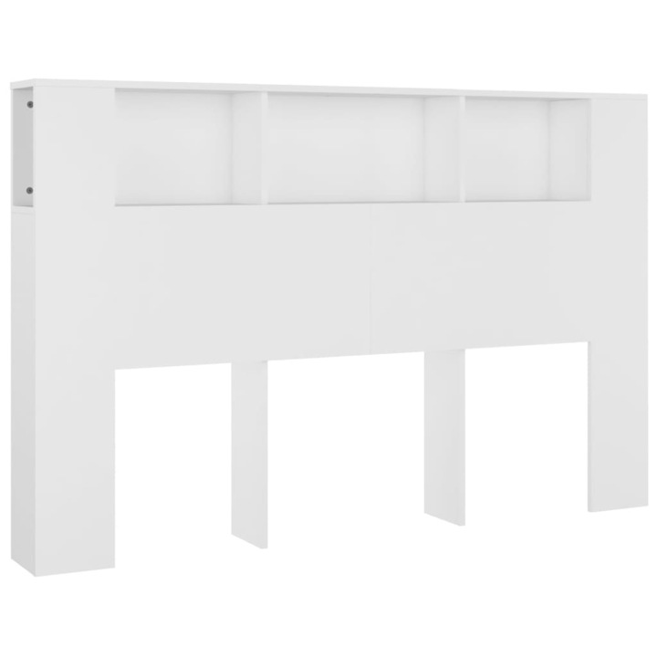 Tablie de pat cu dulap vidaXL, alb, 160x18,5x104,5 cm