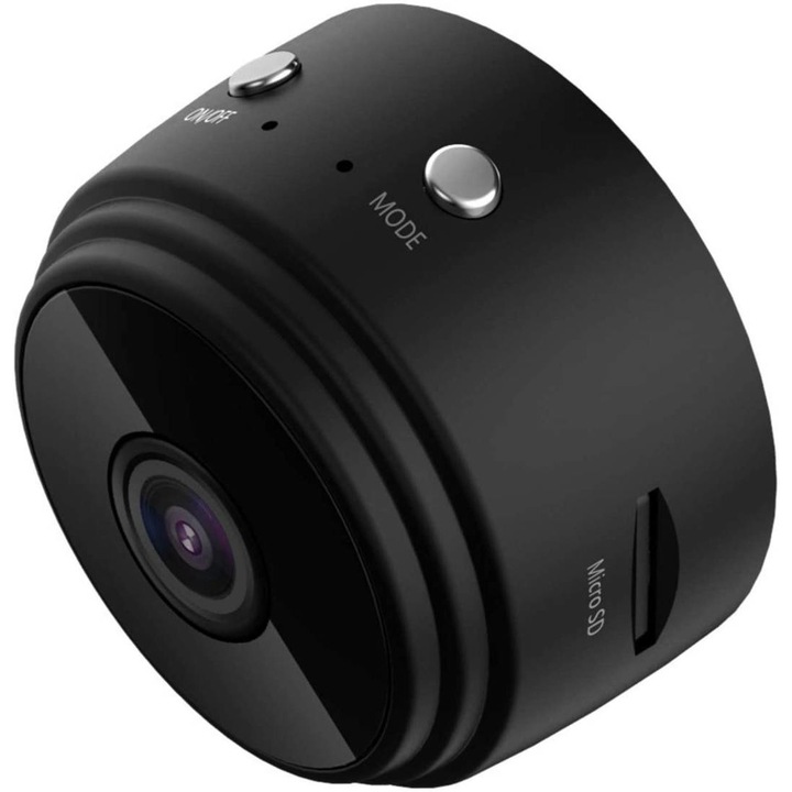 Camera de spionaj Nemo, Fara fir, Pe baterii, Rezolutie 1080 p, 128 GB, Negru